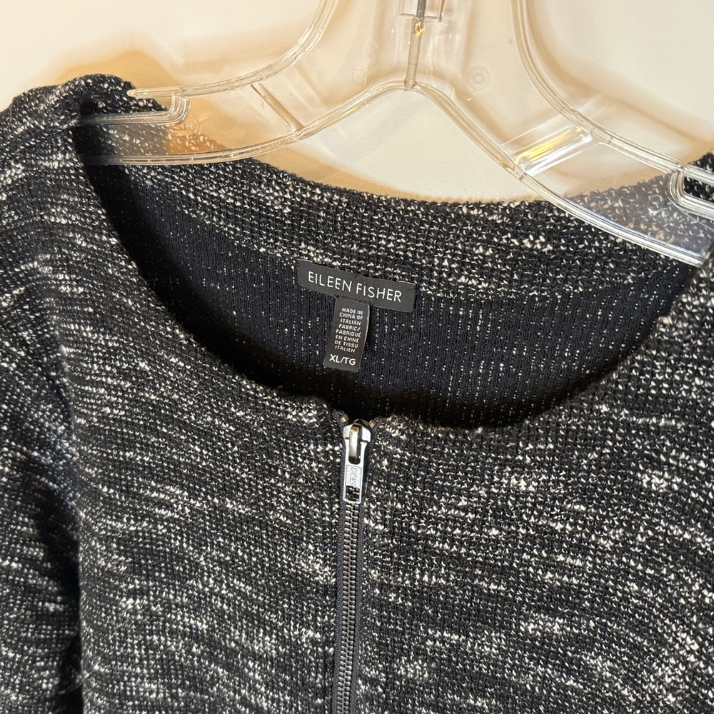 Eileen Fisher Lightweight Mélange Knit Jacket XL - Picture 4 of 6